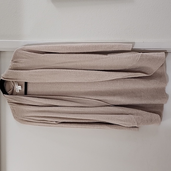 Barefoot Dreams Cozy Chic Lite Circle Cardi In Tan EUC - Picture 2 of 4